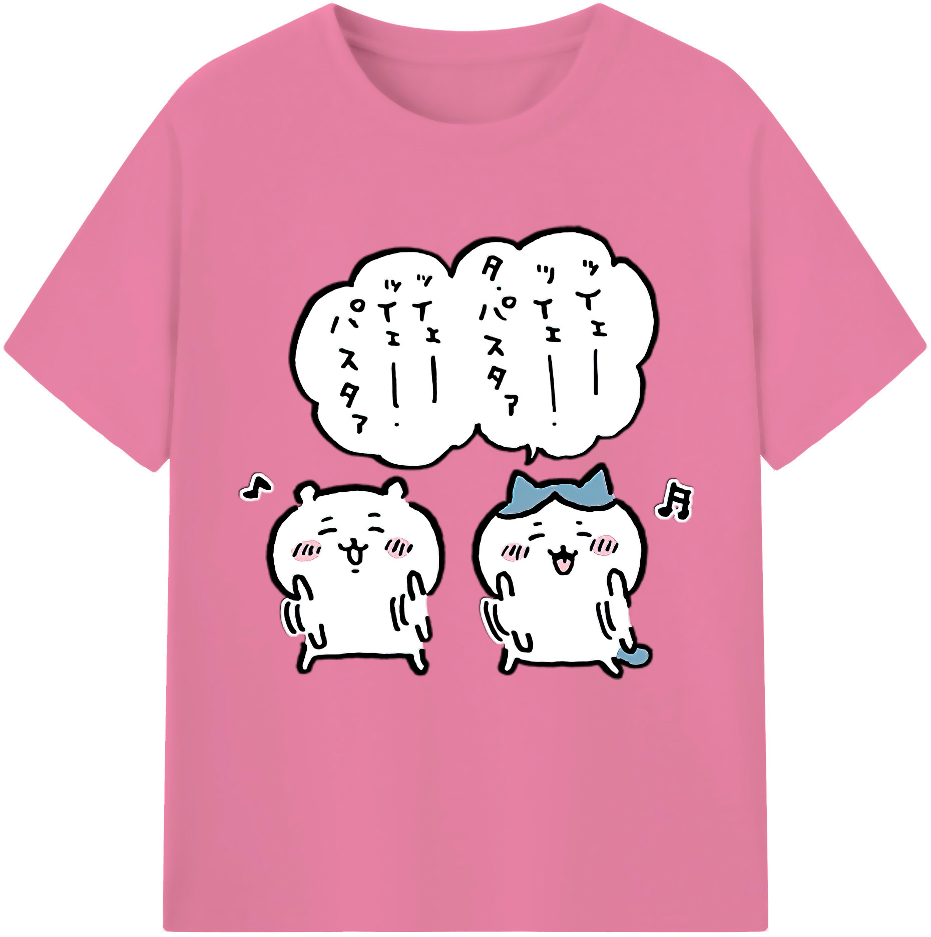（画像用） ちいかわ ハチワレ Chii-kawa hachiware 綿100％半袖Tシャツ（フロントプリント）